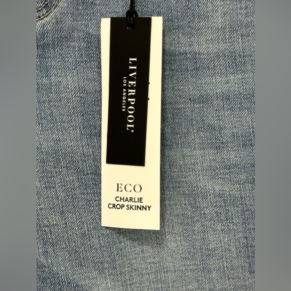 Liverpool Charlie Crop Skinny with Wide Rolled Cuff in Champlain. Size … - Picture 5 of 12